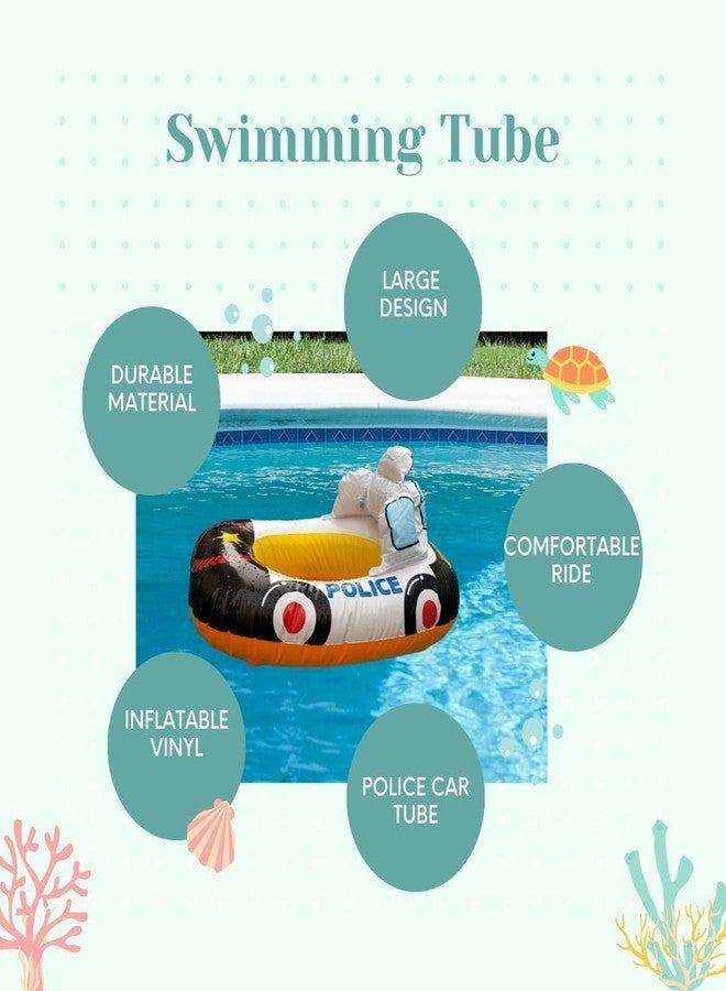 STACKRAID Inflatable Kiddie Swim Pool Water Float Ring Cruiser Red Fire Engine Shape Tube Boat for Kids - 29" x 23"(Red) - Image 5